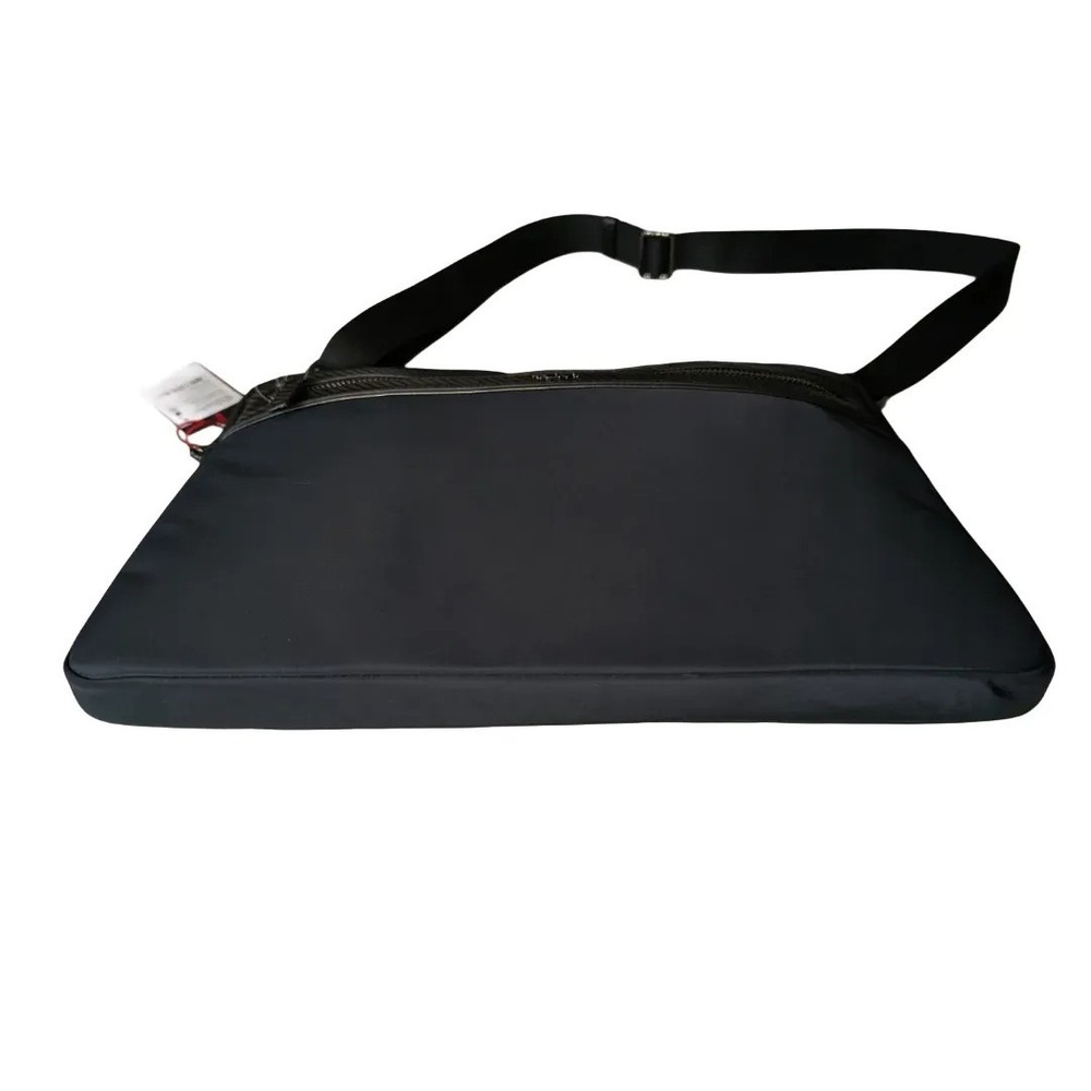 Tumi Mens Black Nylon Crossbody Messenger Bag Carbon Fiber Trim Zip NWT $395 - Picture 11 of 12